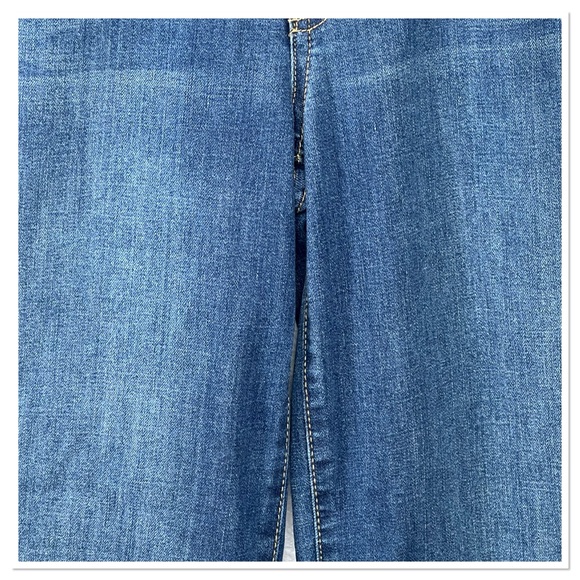 Rebecca Minkoff High Waist Stretch‎ Wide Leg Jeans Indigo Cotton Blend Sz 10 - Picture 4 of 9